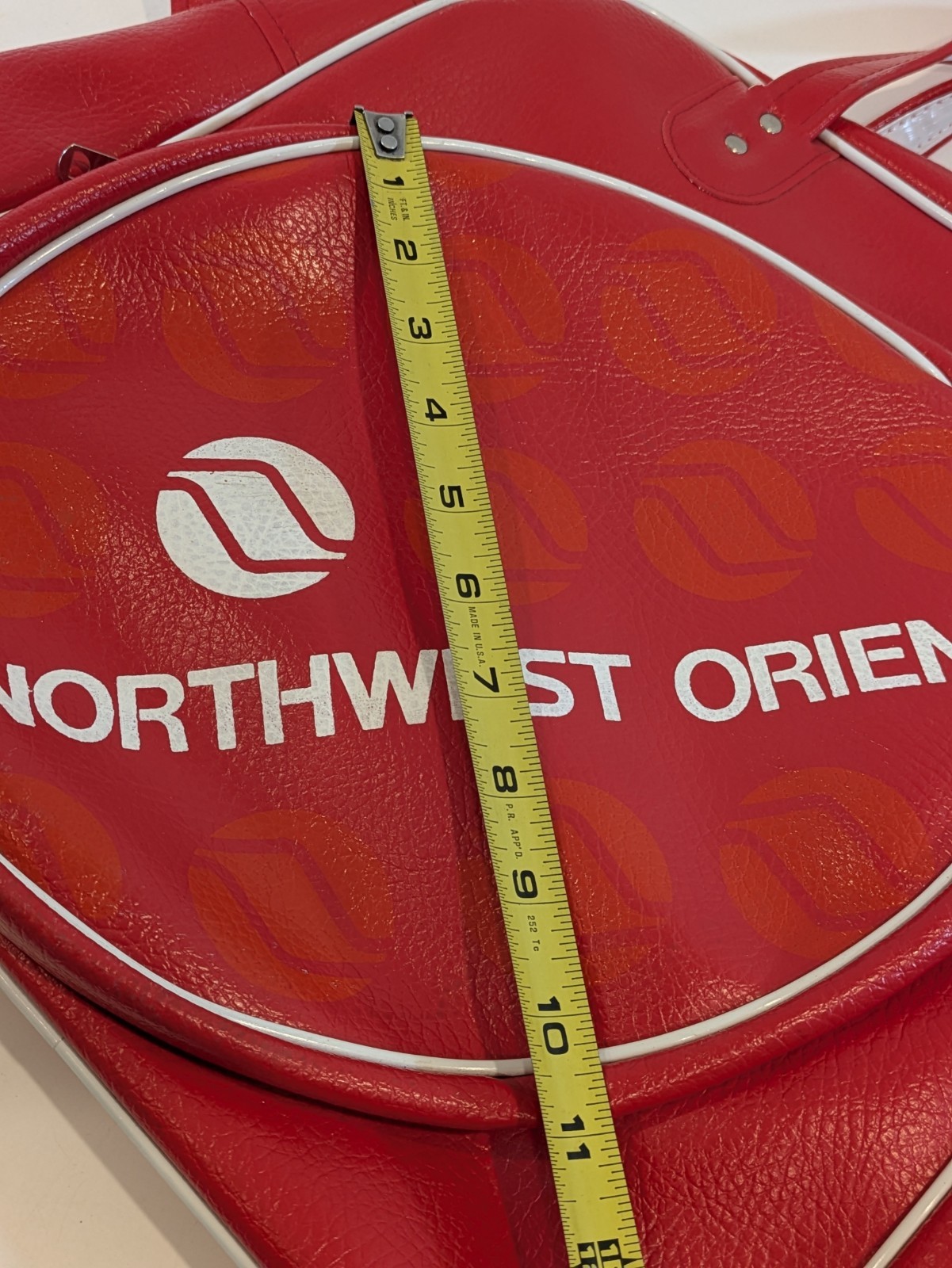 Vintage Northwest Orient Racket Gym Travel Bag Red White FREE SHIP
