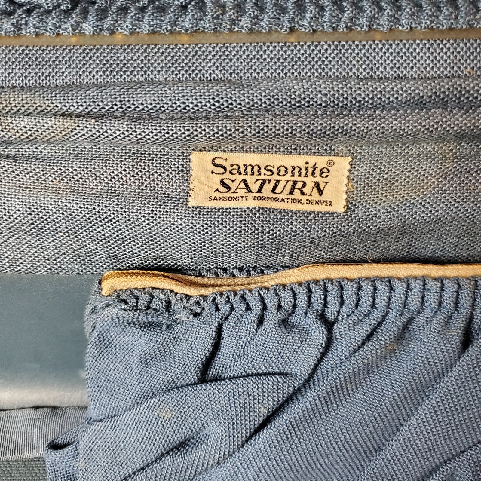 Vintage Lot Set 3 Samsonite Saturn Suitcase Luggage Makeup Carrie With Key Blue