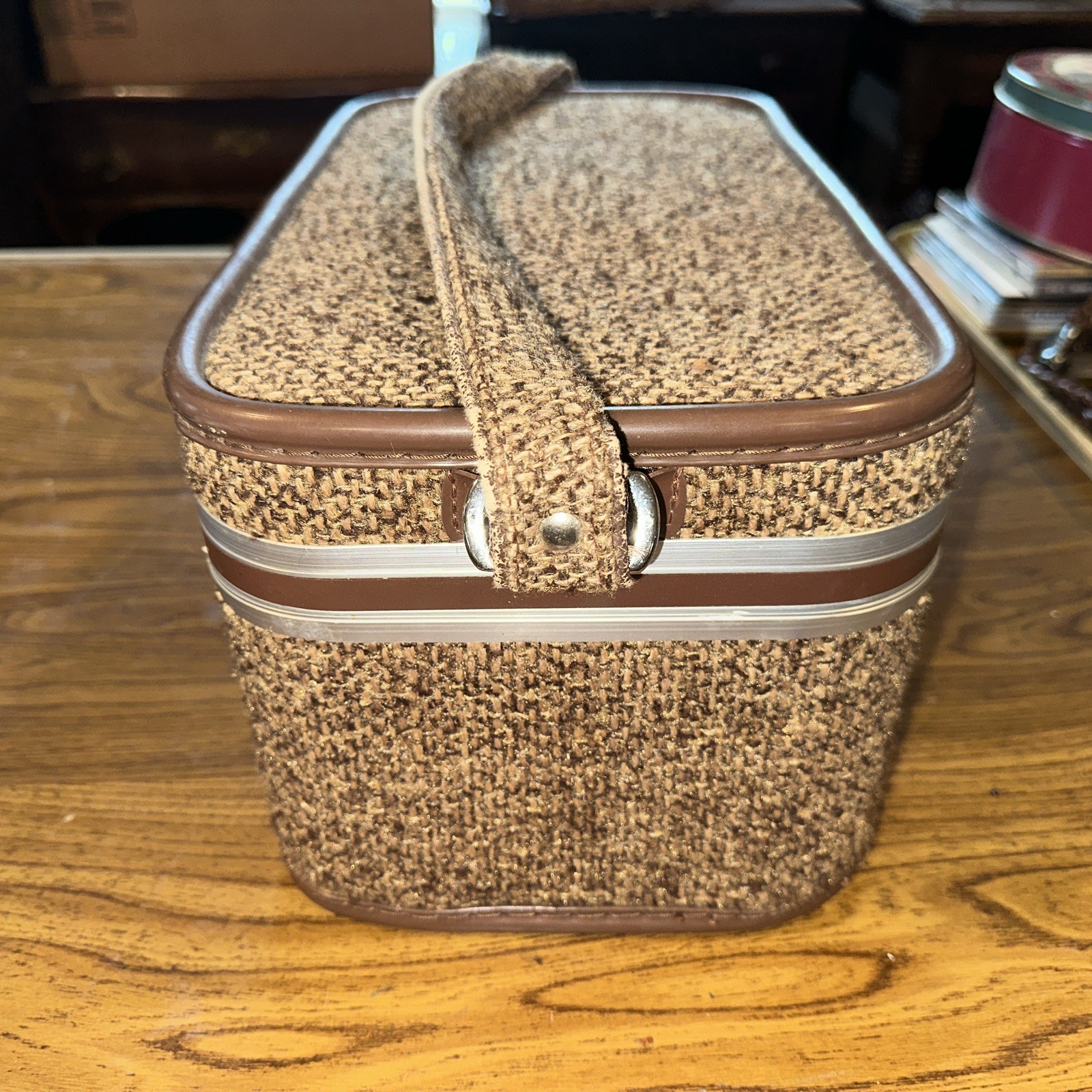 Amelia Earhart Tweed Vintage Luggage Made For The Baltimore Luggage Company