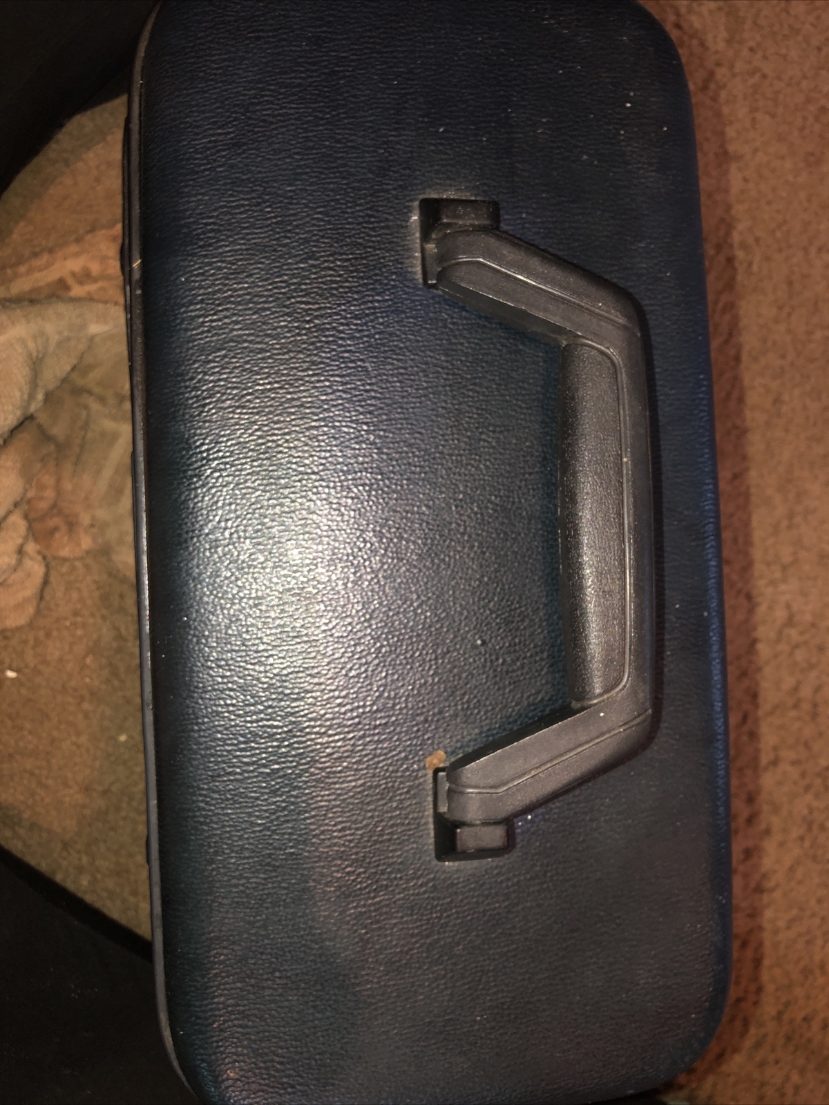 eminent Vintage Retro hard Luggage Blue make up case-no Key