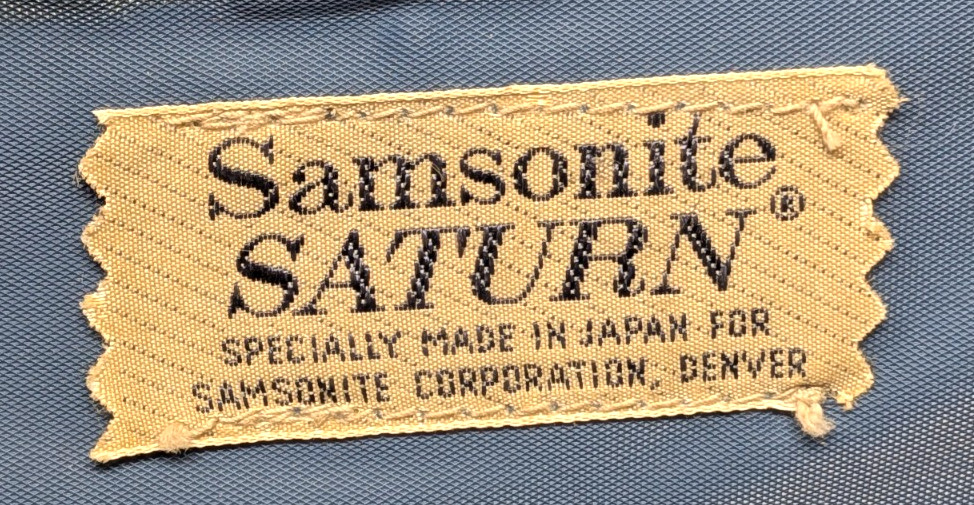 Vintage Samsonite Blue Vinyl Saturn Tote Carry On Travel Luggage Weekender Bag