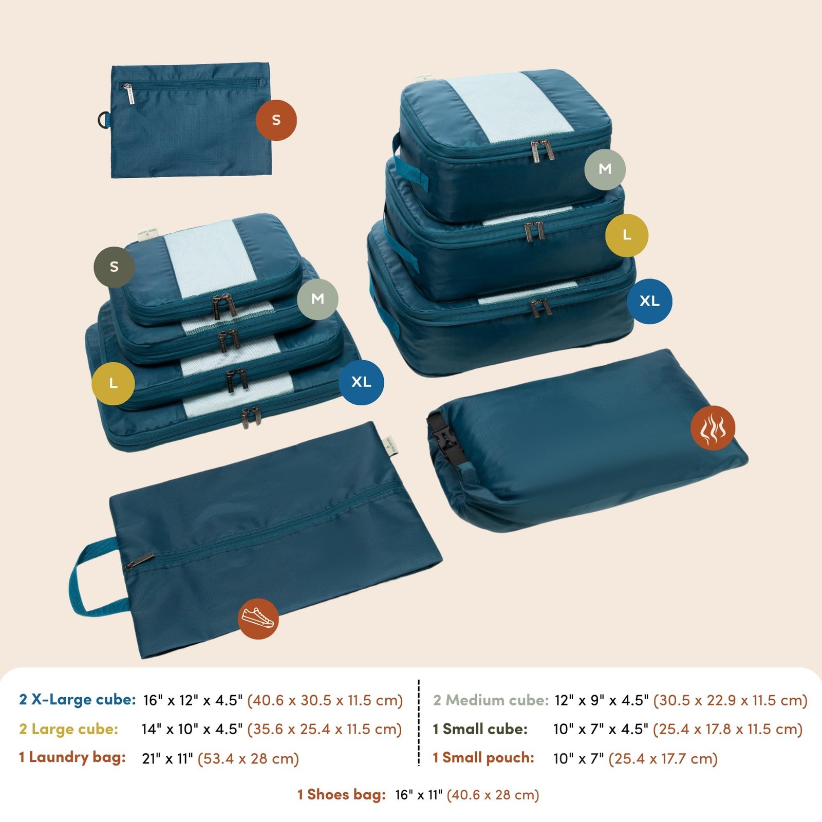 10-Pack Large Compression Packing Cubes for Travel – Lightweight Compression …