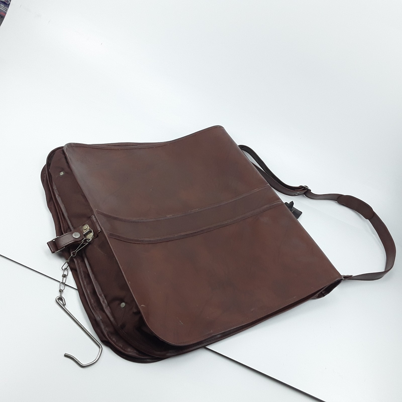 American Tourister Escort Garment Bag Luggage Vintage Faux Leather Brown