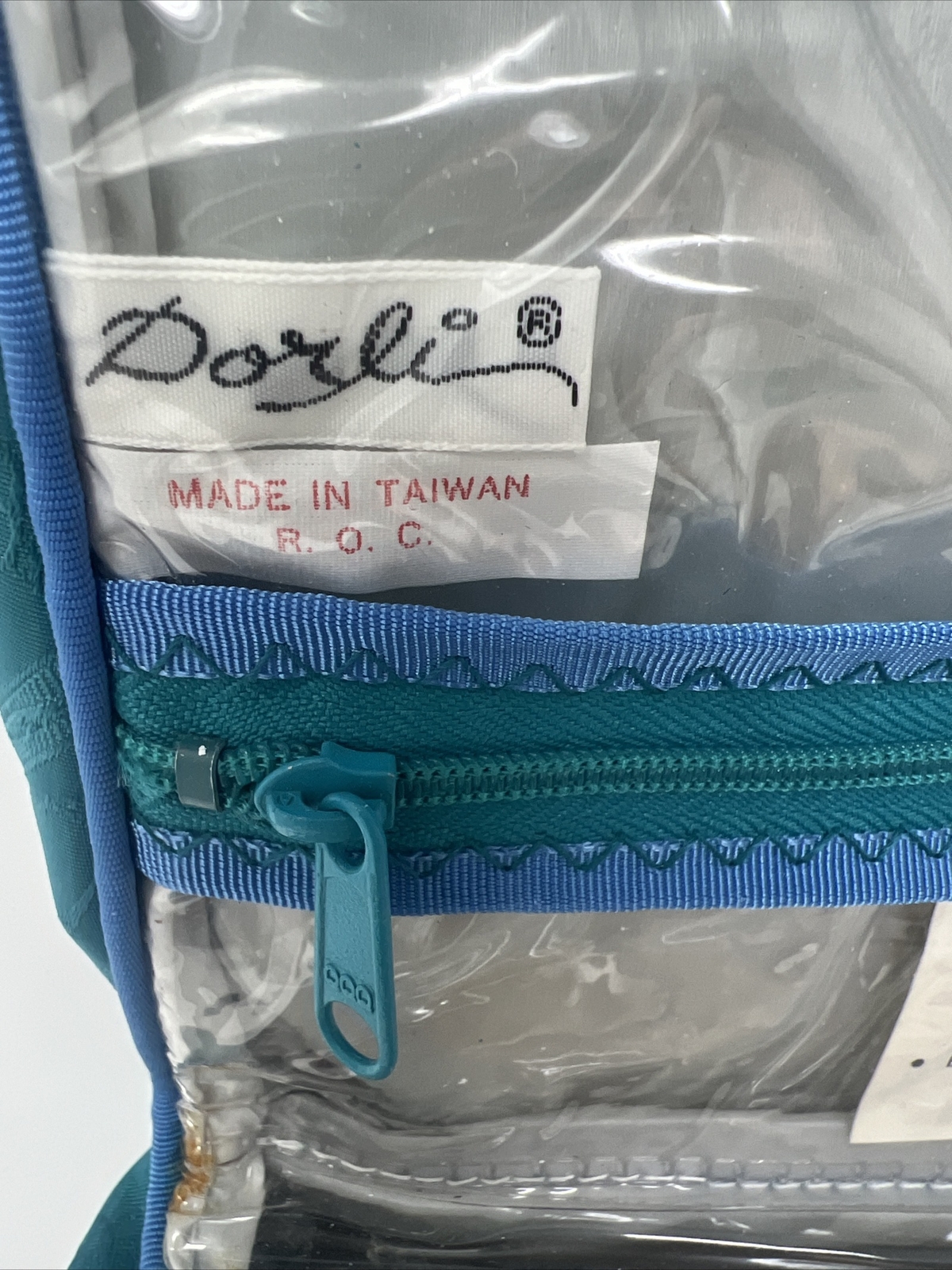 Saks Fifth Avenue Vintage Teal Dorli toiletry Lingerie Travel Bag