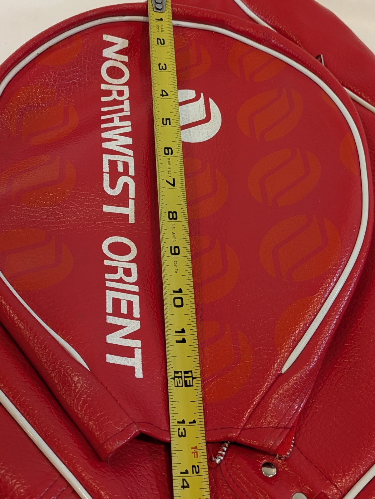 Vintage Northwest Orient Racket Gym Travel Bag Red White FREE SHIP