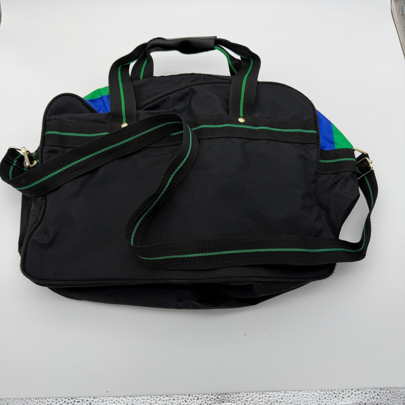 Vintage Victor Honolulu Hawaii Duffel Bag Color Block Retro Travel Gym Black