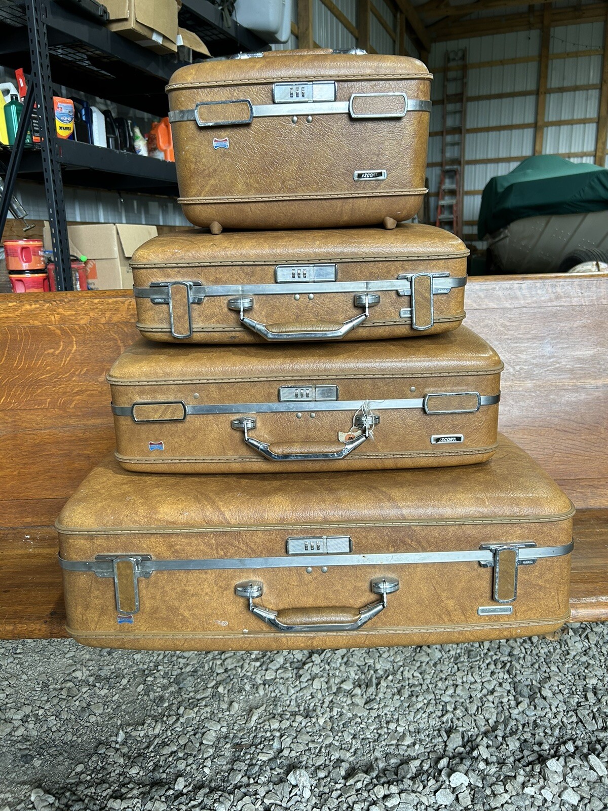 Vintage 1960’s American Tourister 4-Piece Luggage Set