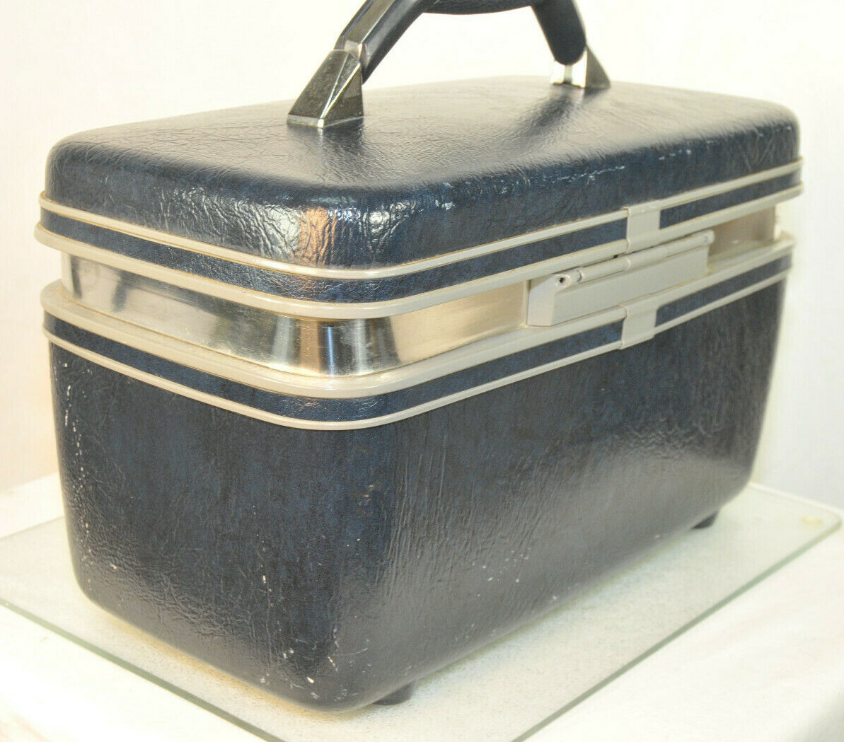 Vintage Samsonite Profile II Carryon Train Makeup Case Tray and Mirror Blue