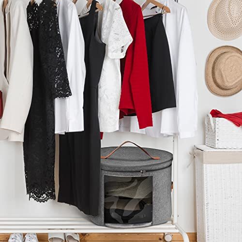Hat BoxHat Storage BoxStackable Round Brim Hats Organizer Container for Close…