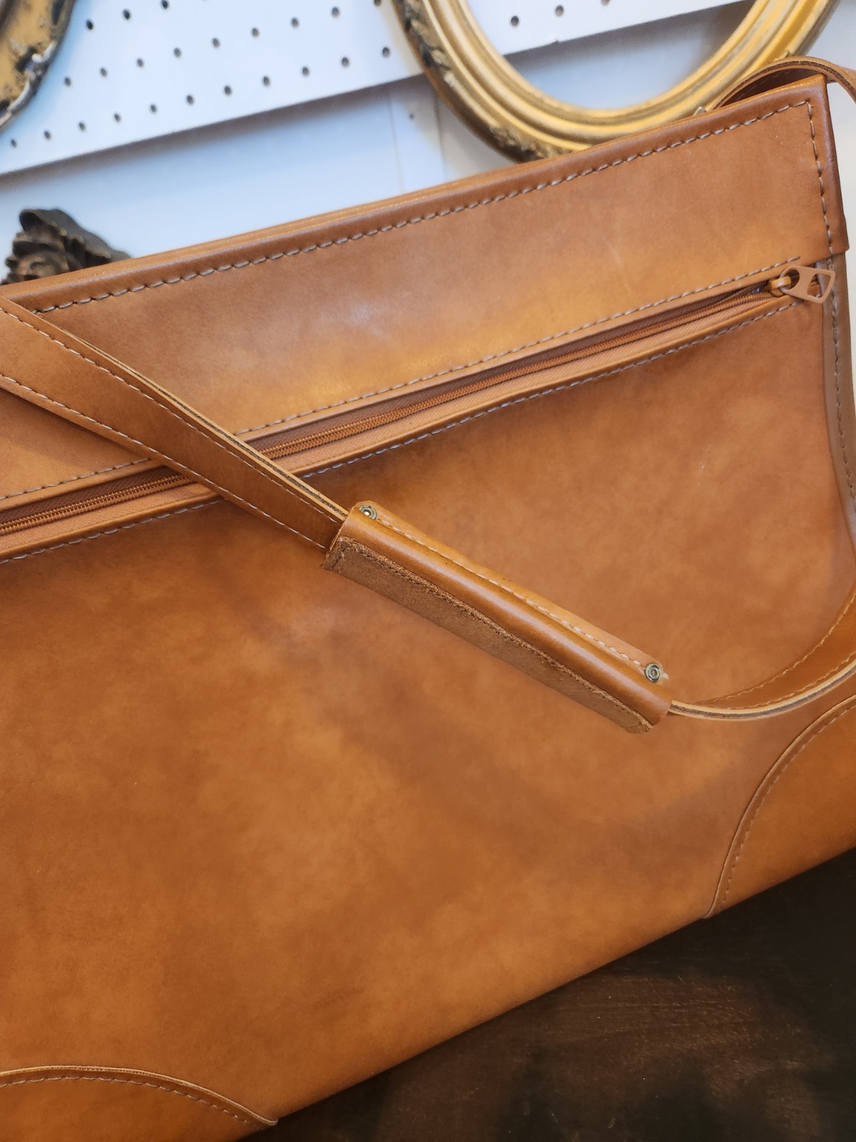 Vintage Hartmann Belting Leather Plastic Lined Weekender Bag