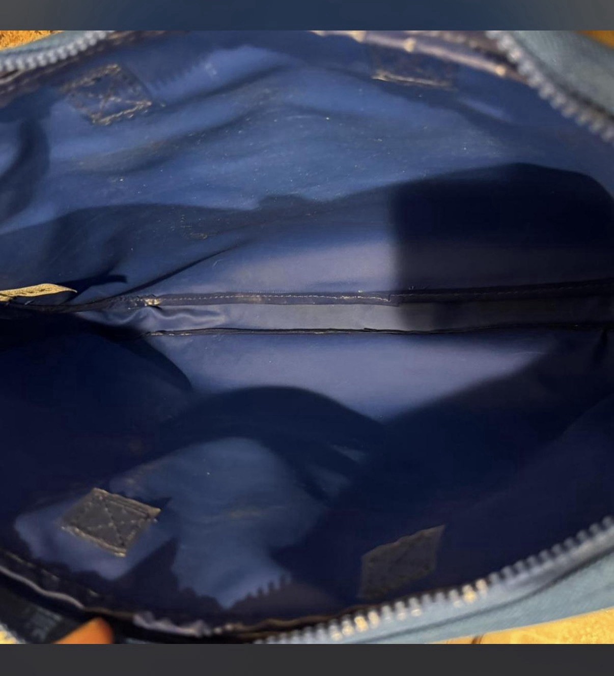 Vintage Chicago Skyline Blue Travel Bag Briefcase – Windy City – 90s – Retro