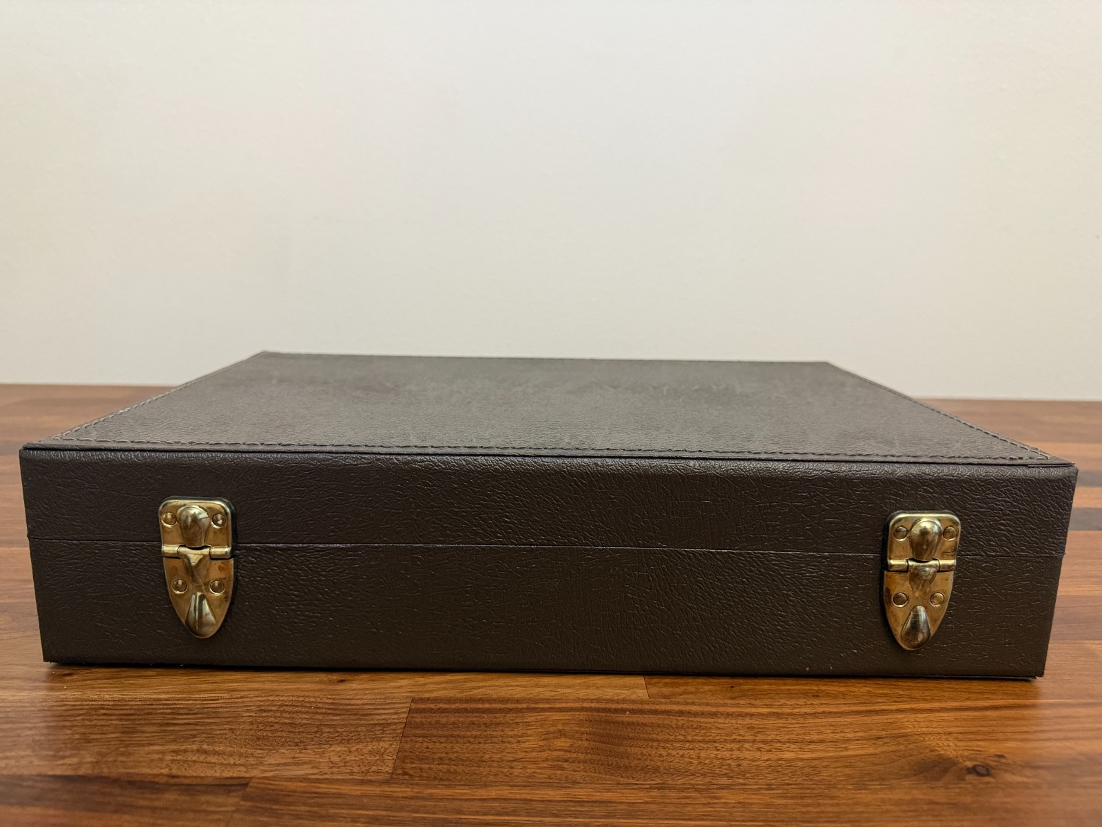 Vintage Attache Briefcase Cagiva Brass Hardware Combination Lock Portfolio Case