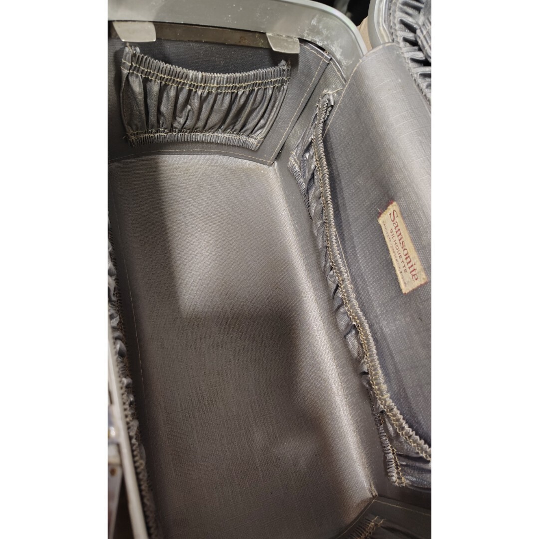 Samsonite Silhouette Hard Shell Cosmetic/Makeup Case Vintage Charcoal Textured