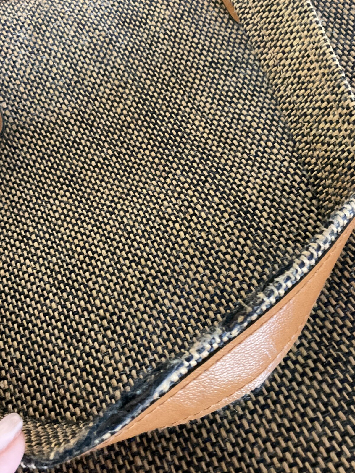 Vintage Pierre Cardin Brown Tweed Luggage/carry On. Shoulder, Multi Pocket