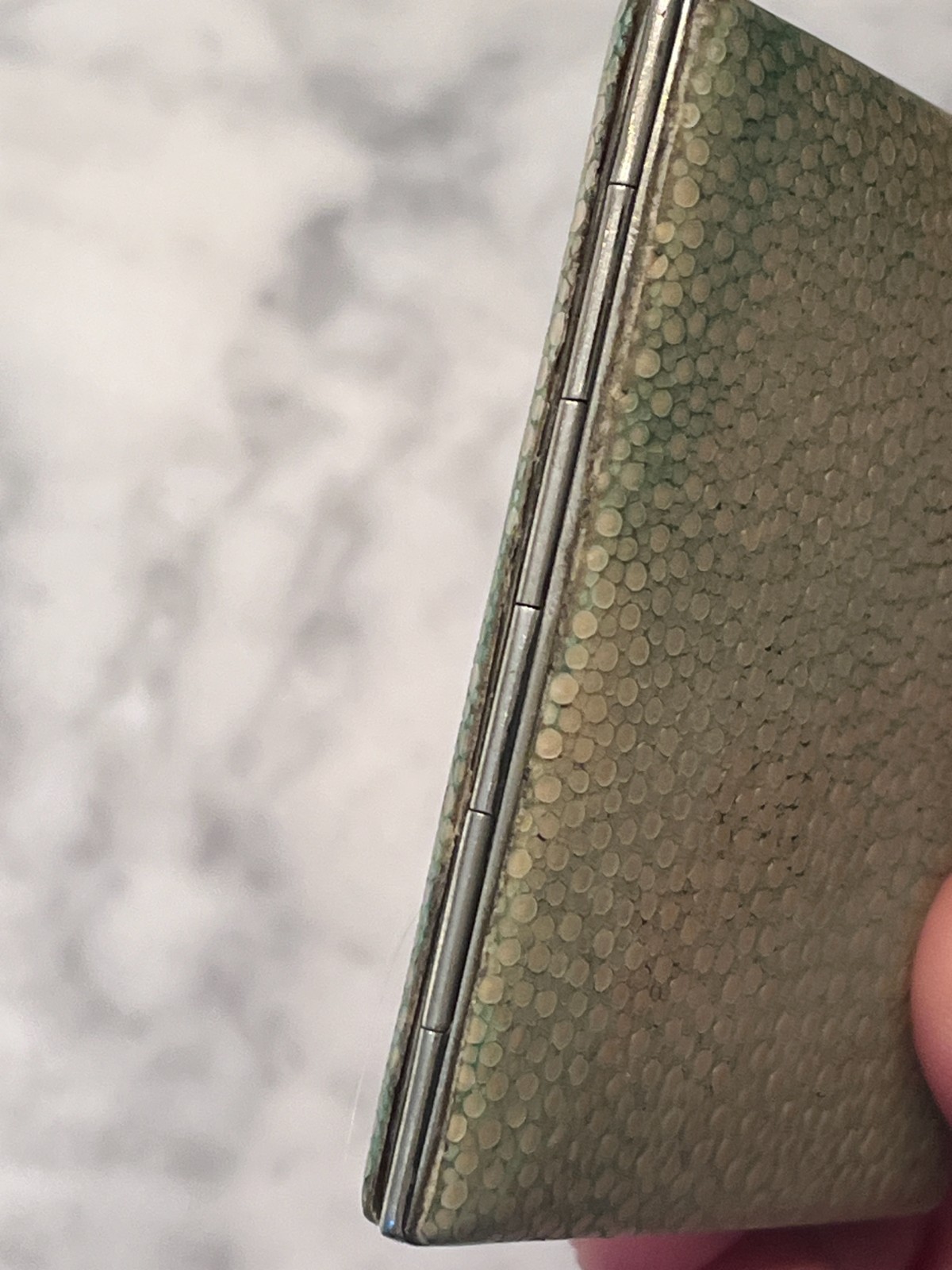 Vintage Shagreen slim cigarette case