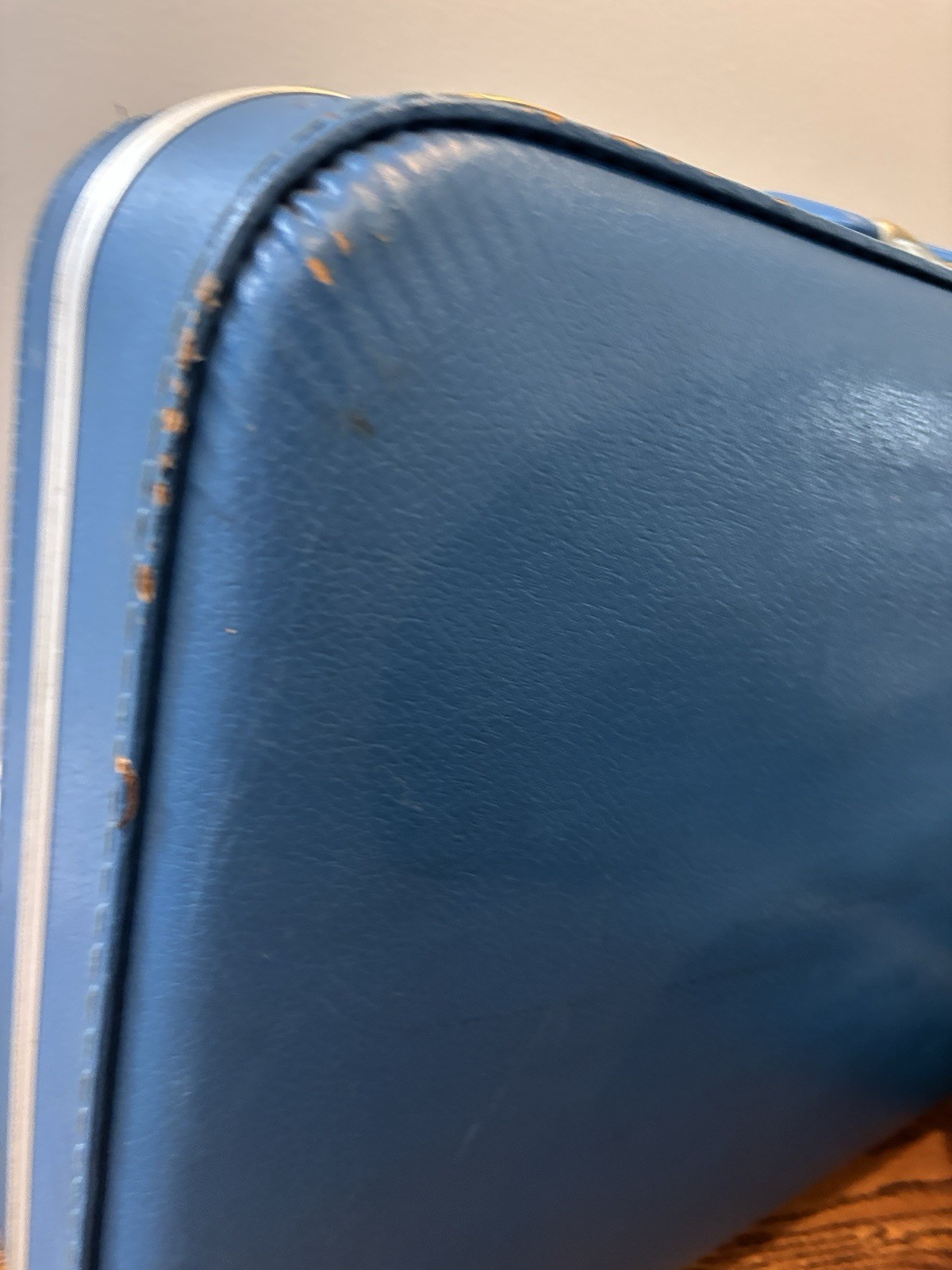 VINTAGE SUITCASE, Retro Luggage, travel Bag, Overnight bag, Blue Luggage Set 3