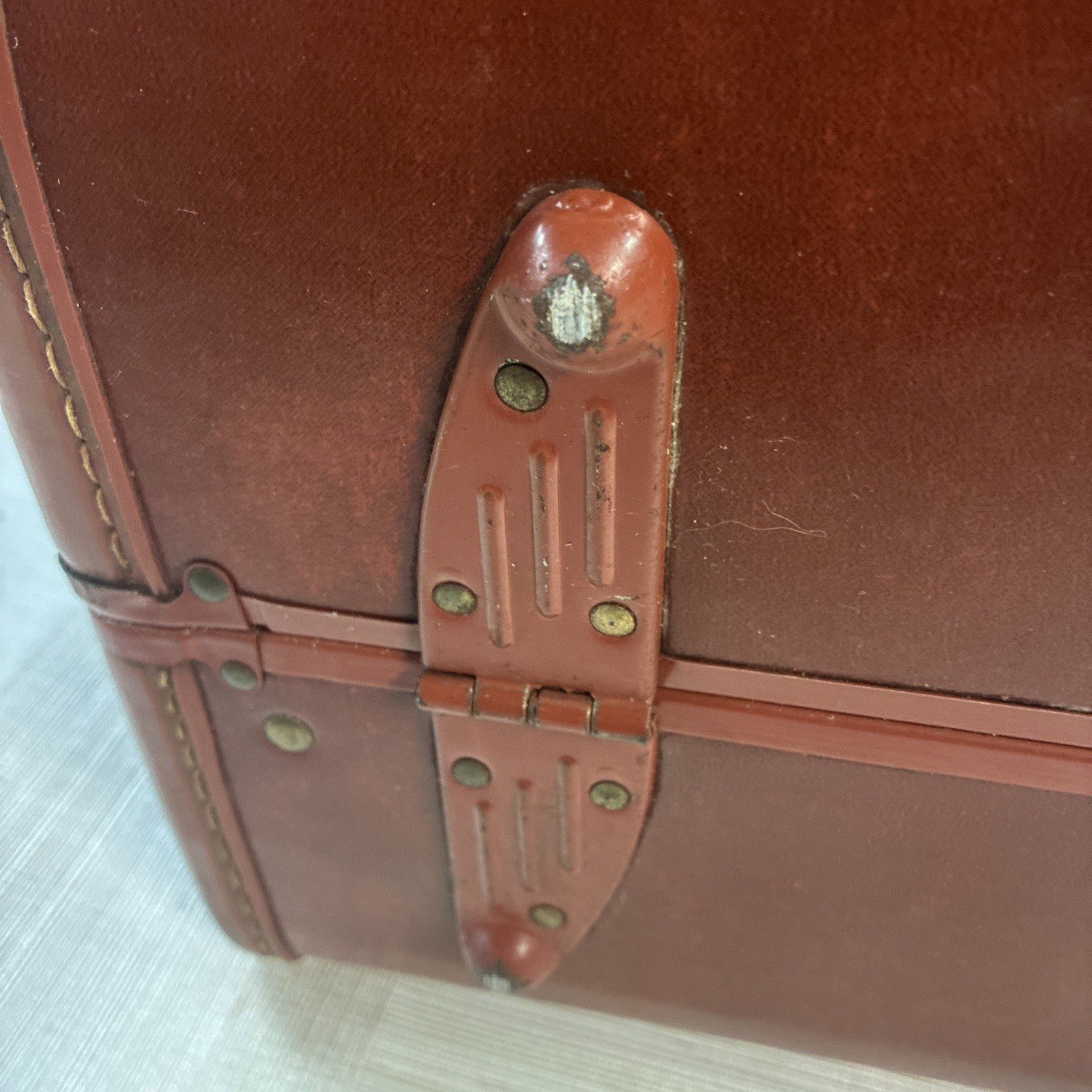 Vintage Samsonite Luggage Shwayder Bros Denver Detroit Brown 21x15x6 No Key