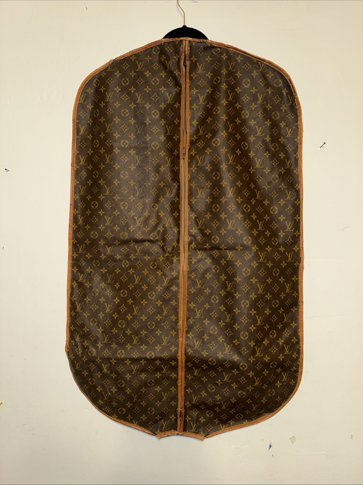 Louis Vuitton Monogram Garment Bag Vintage 80s 24×40 with Eclair Zippers