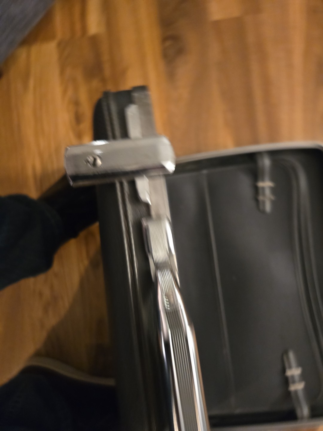 Tiara American Tourist Vintage Grey Hardcover Suitcase Computer & Paper Files