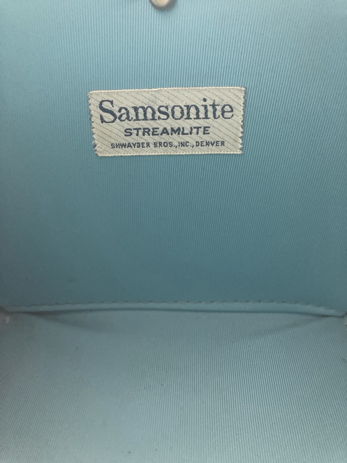HAWAIIAN BLUE SAMSONITE STREAMLITE TRAIN BEAUTY CASE TRAVEL MAKE UP WITH KEY VTG
