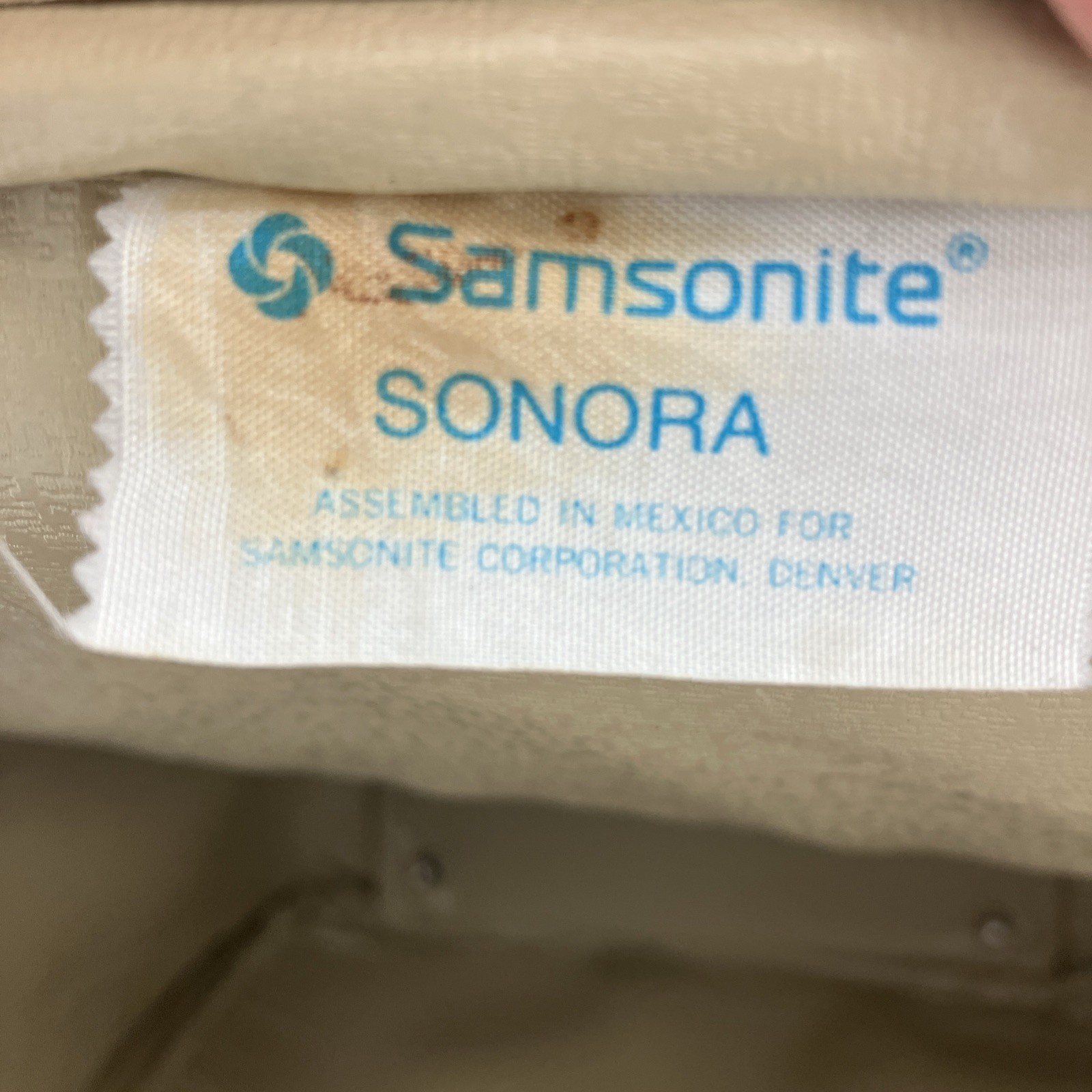 Samsonite Sonora Shoulder Bag Carry-On Luggage Leather Terra Cotta Marbled 70s