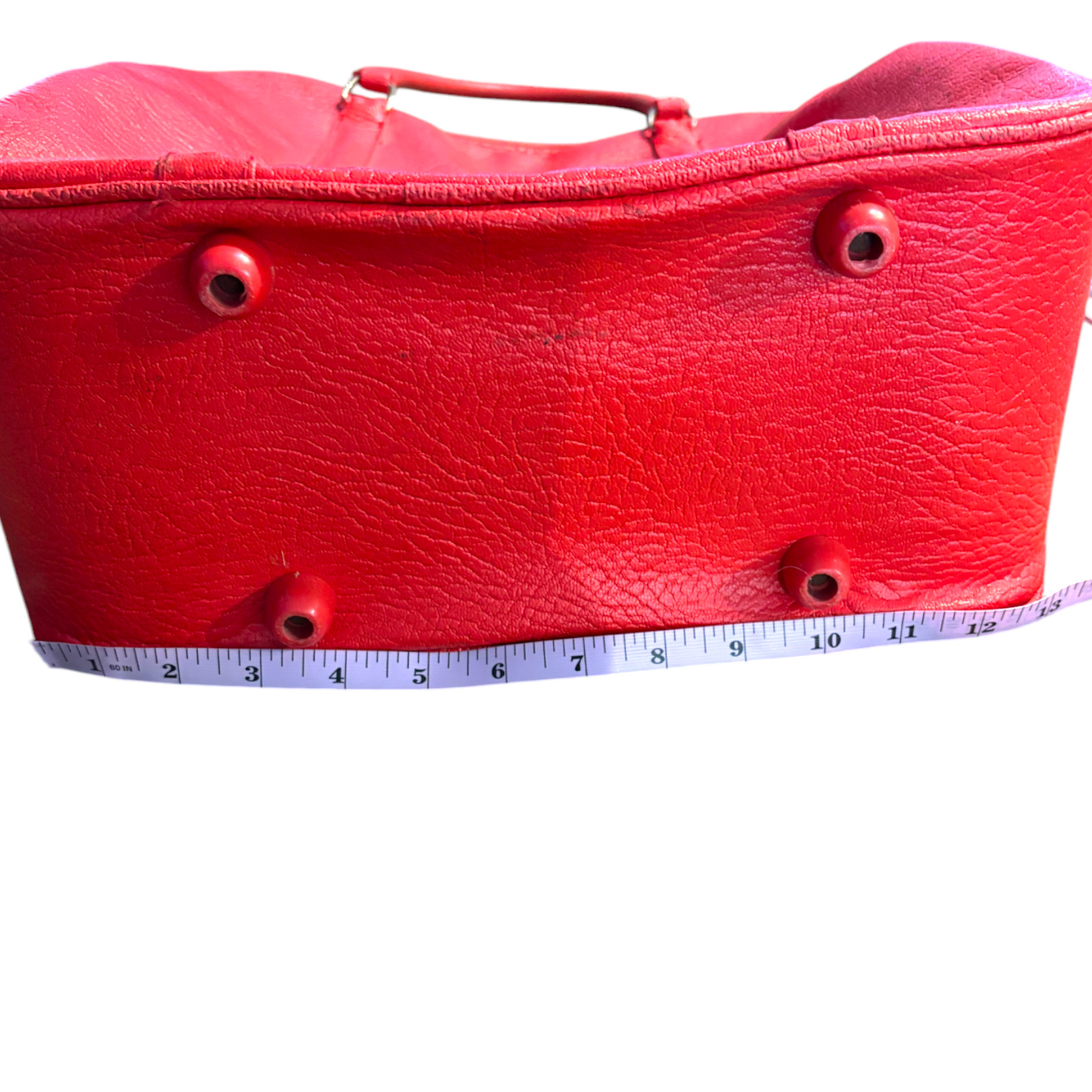 AMELIA EARHART Vintage 70s red Luggage Carry On Overnight Bag Travel Tote NO KEY
