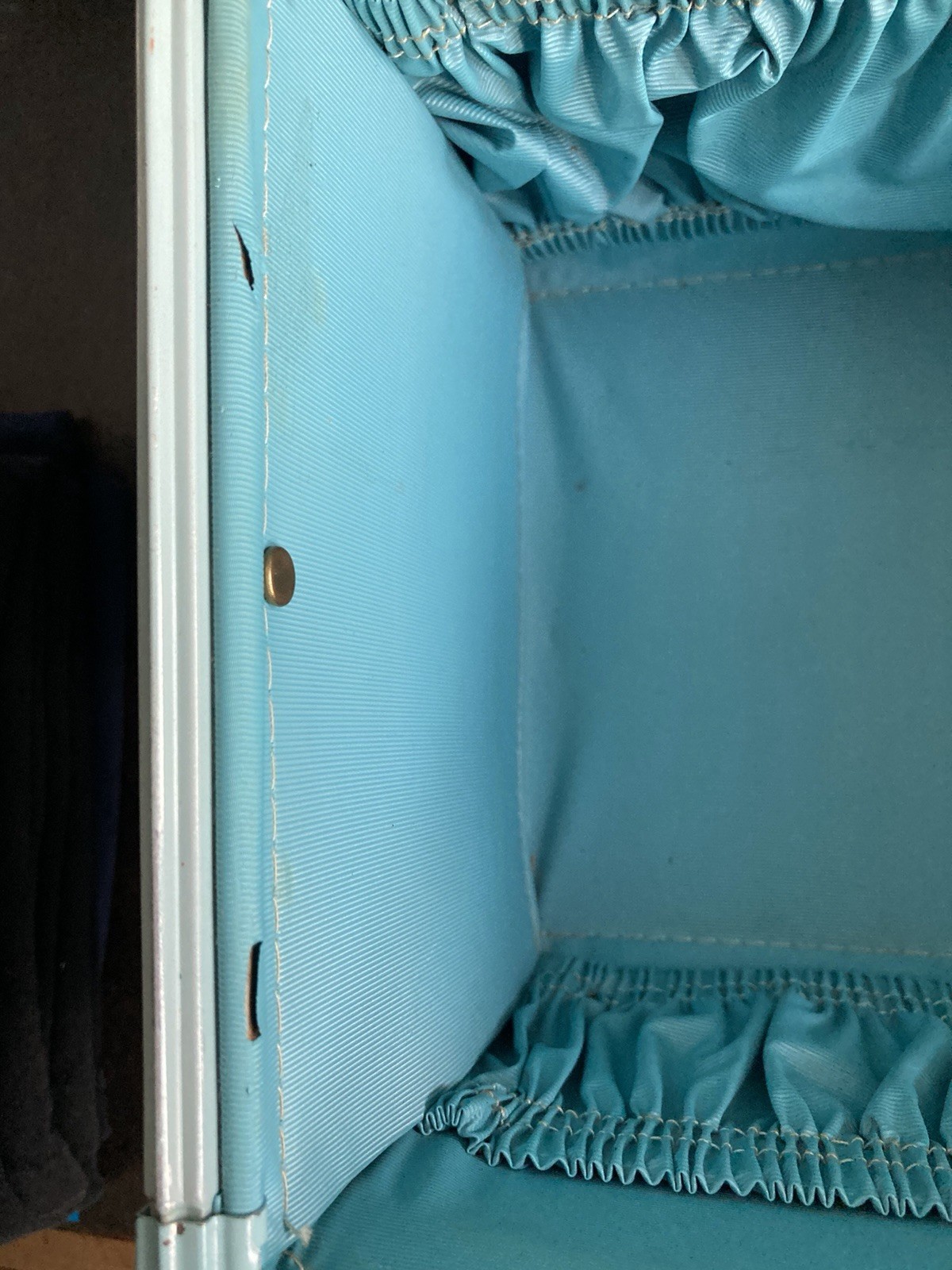 HAWAIIAN BLUE SAMSONITE STREAMLITE TRAIN BEAUTY CASE TRAVEL MAKE UP WITH KEY VTG