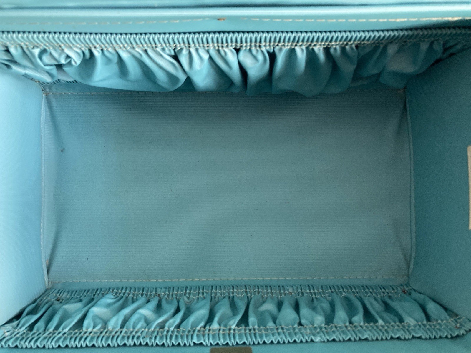 HAWAIIAN BLUE SAMSONITE STREAMLITE TRAIN BEAUTY CASE TRAVEL MAKE UP WITH KEY VTG