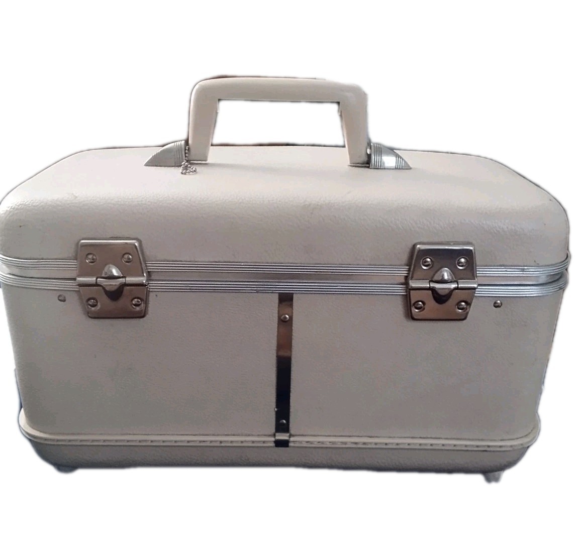 Vintage 1960s Airway Travel Train Suitcase Hard case Reliable Luggage Co.