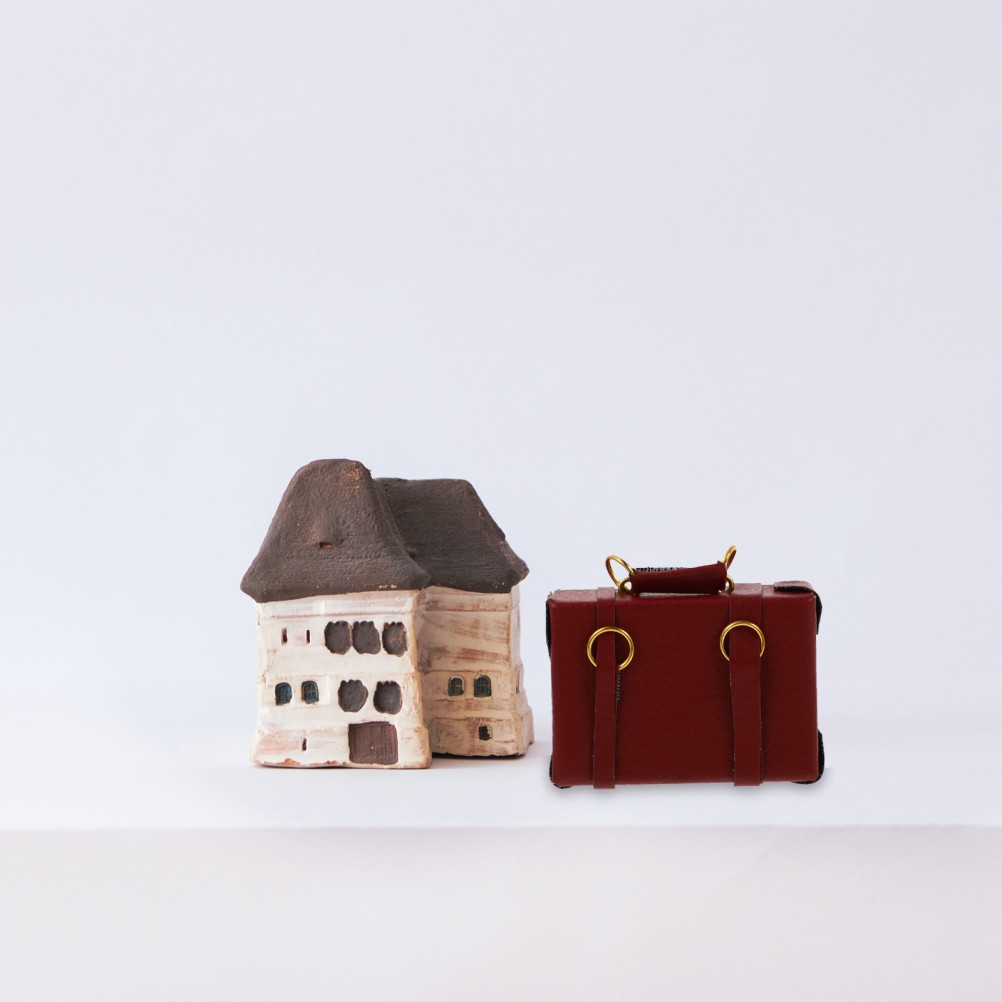 1pc Miniature Luggage Vintage Luggage Bag Mini House Decoration