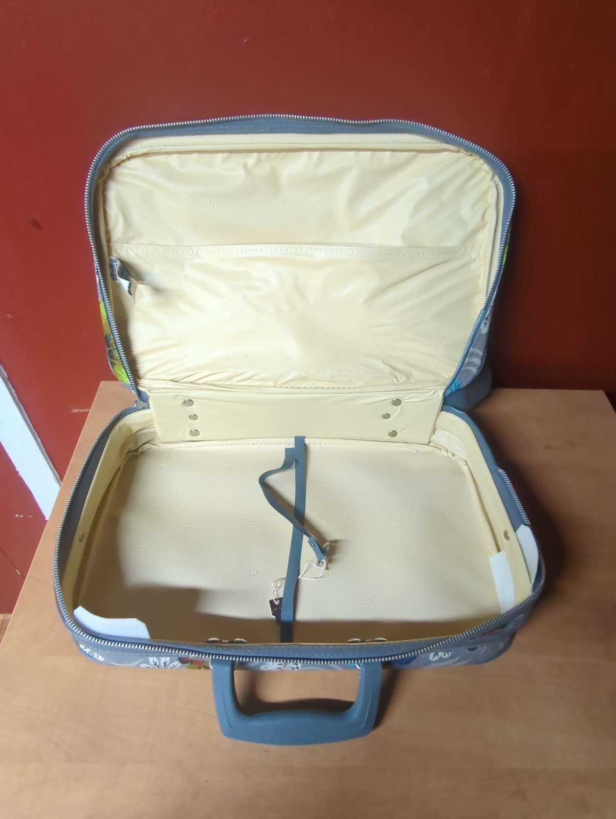 Vintage 1960s Gray Bantam Travelware Mod Flower Power Suitcase Carry On With Key