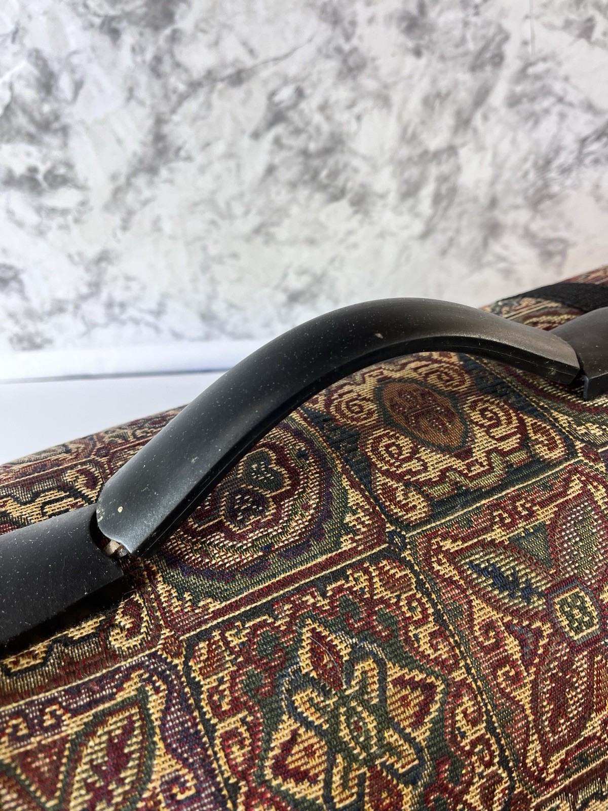 Vintage Stitch & Go Geometric Tapestry Craft Organizer Travel Roll Bag