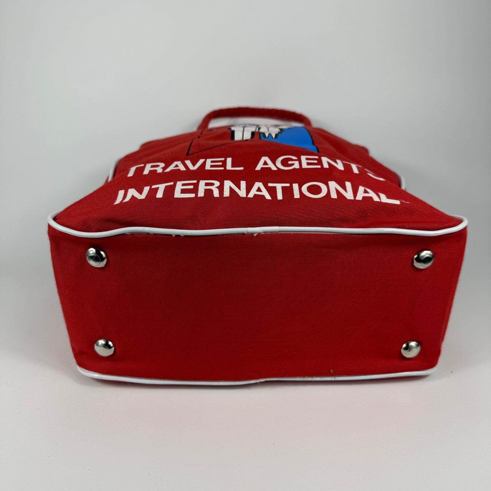 Vintage Travel Agents International Carry On Bag 1970s 1980s Era Airline Tote