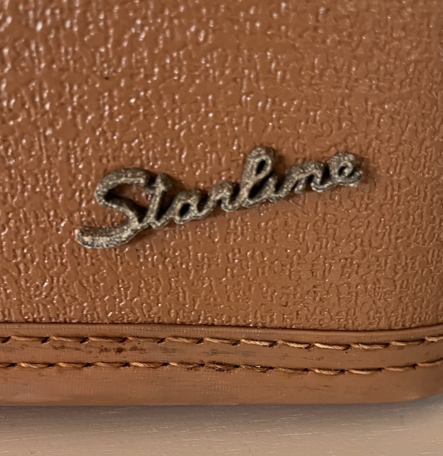Vintage, Mid Century, Lady Baltimore Starline Tan Train Case With Mirror