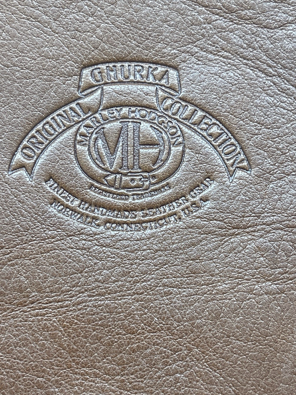 Vintage Ghurka chestnut leather medium travel pouch