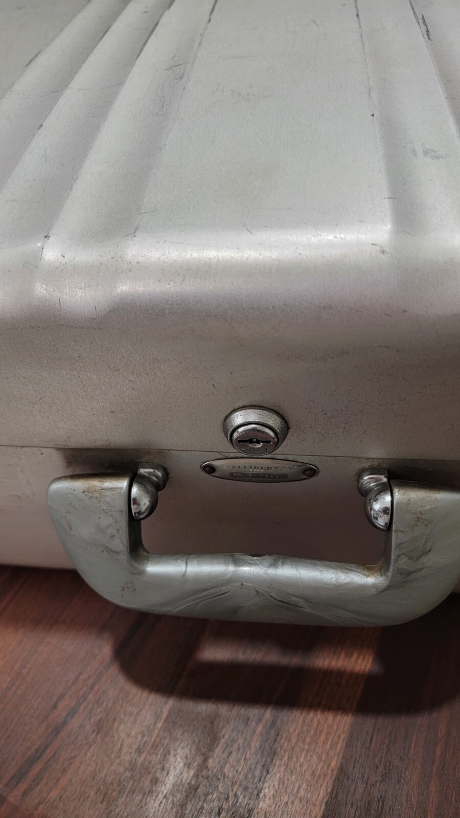 Vintage RARE 1946 Halliburton Aluminum Suitcase Beautiful Survivor