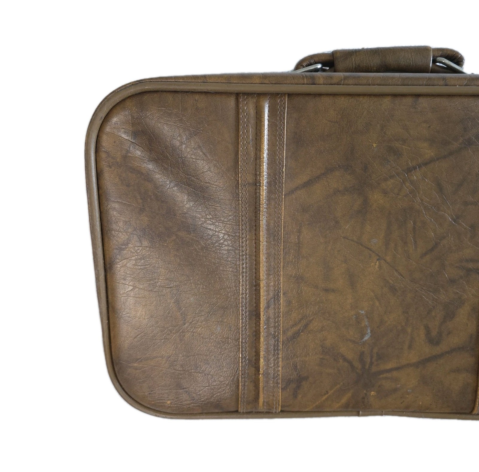 American Tourister Suitcase Vintage 70s Escort Series Naugahyde Faux Leather