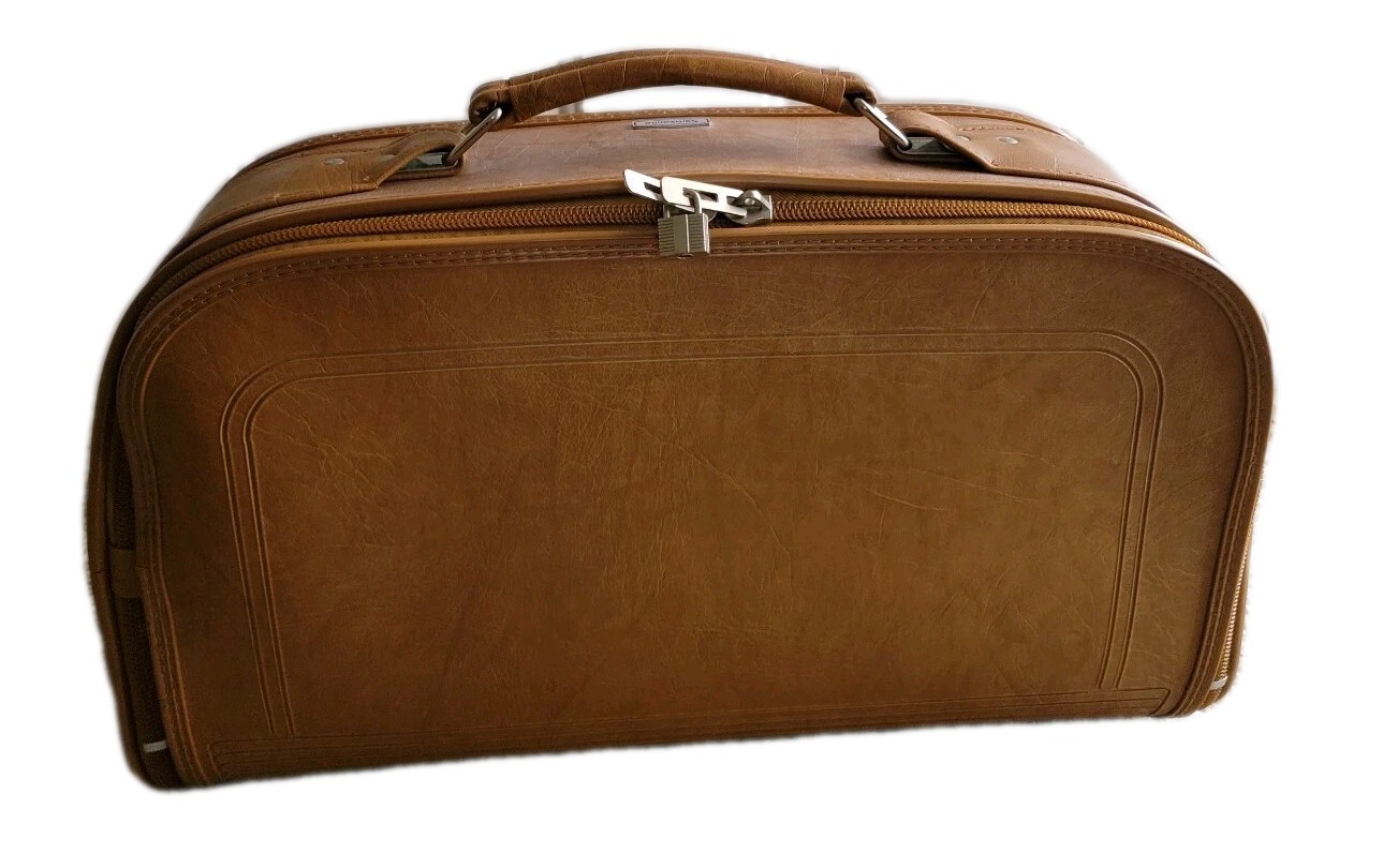 Samsonite Silhouette Travel Bureau Luggage Vintage Suitcase Tan Medium Size