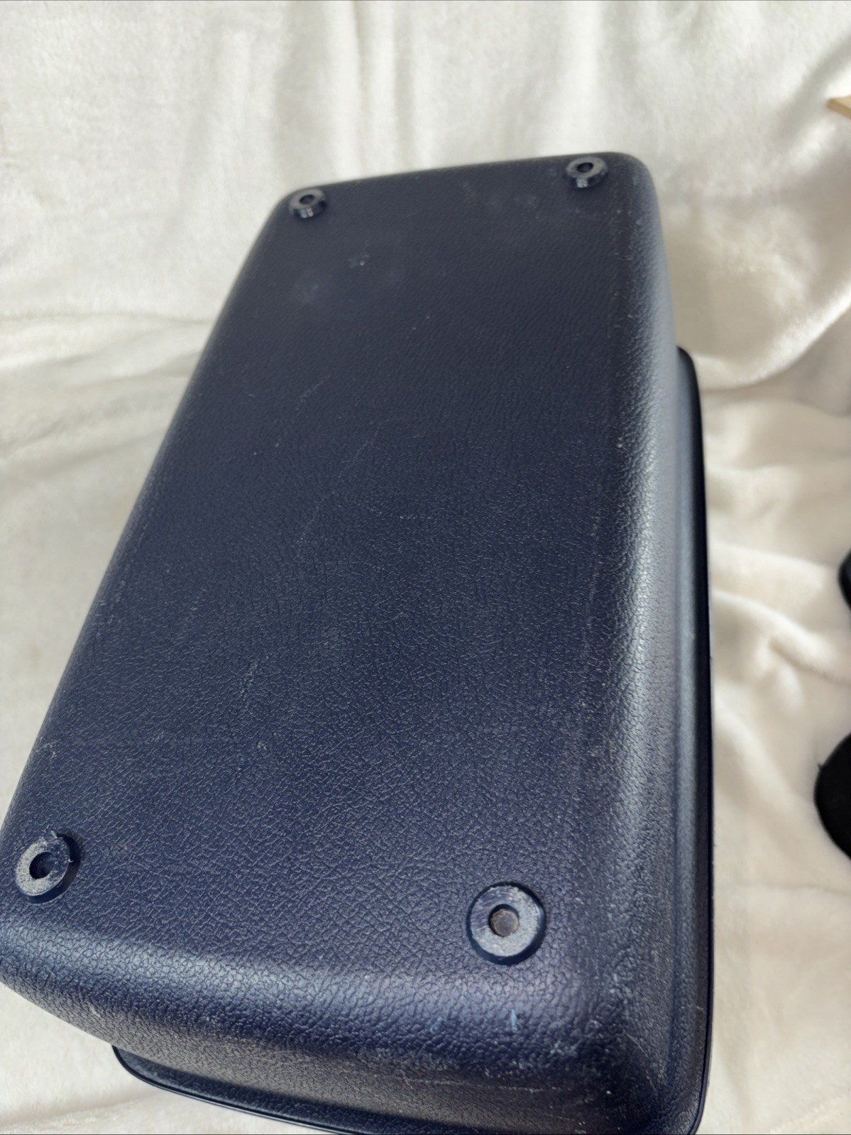 Vintage Samsonite Sentry II Navy Blue Train Case Makeup Trunk Mirror Hardshell