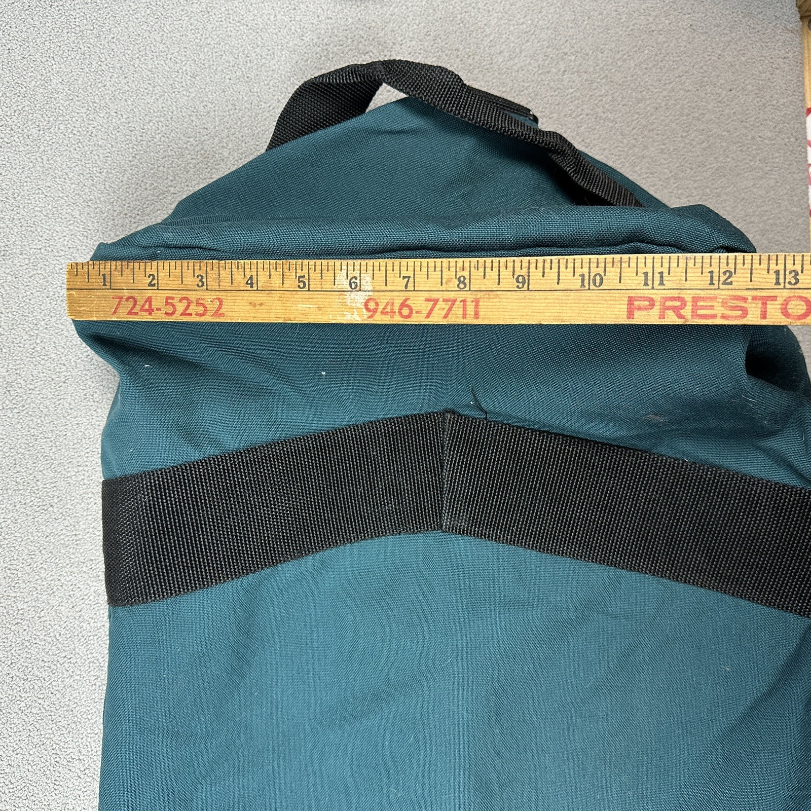 Vintage Eddie Bauer Duffel Bag Hunter Green 90s Shoulder 29″ L x 12″ H x 12″ W