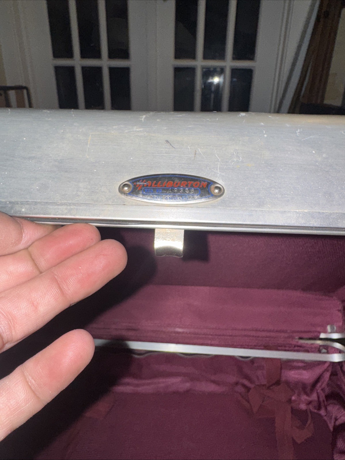 Vintage Zero Halliburton Silver Aluminum Briefcase Suitcase 21x17x7.5