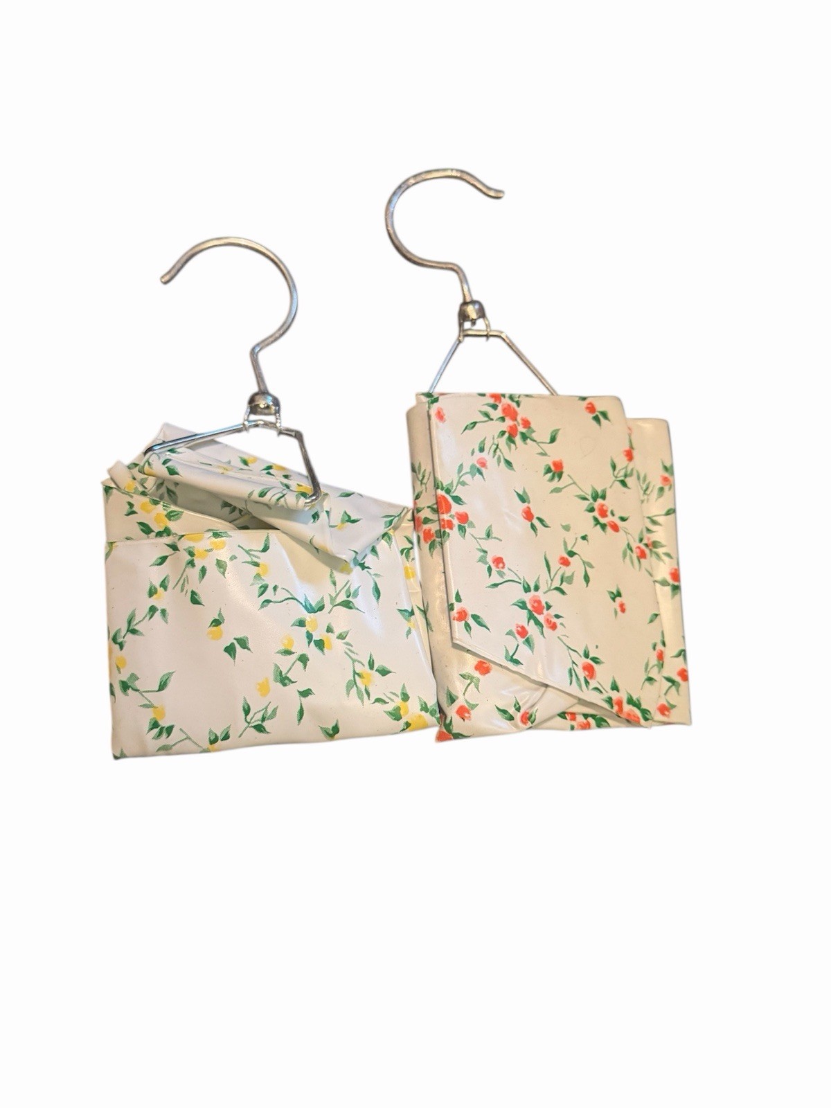 Set of 2 Vintage Inflatable Blow Up Vinyl Flower Power 60s Clothes Hangers