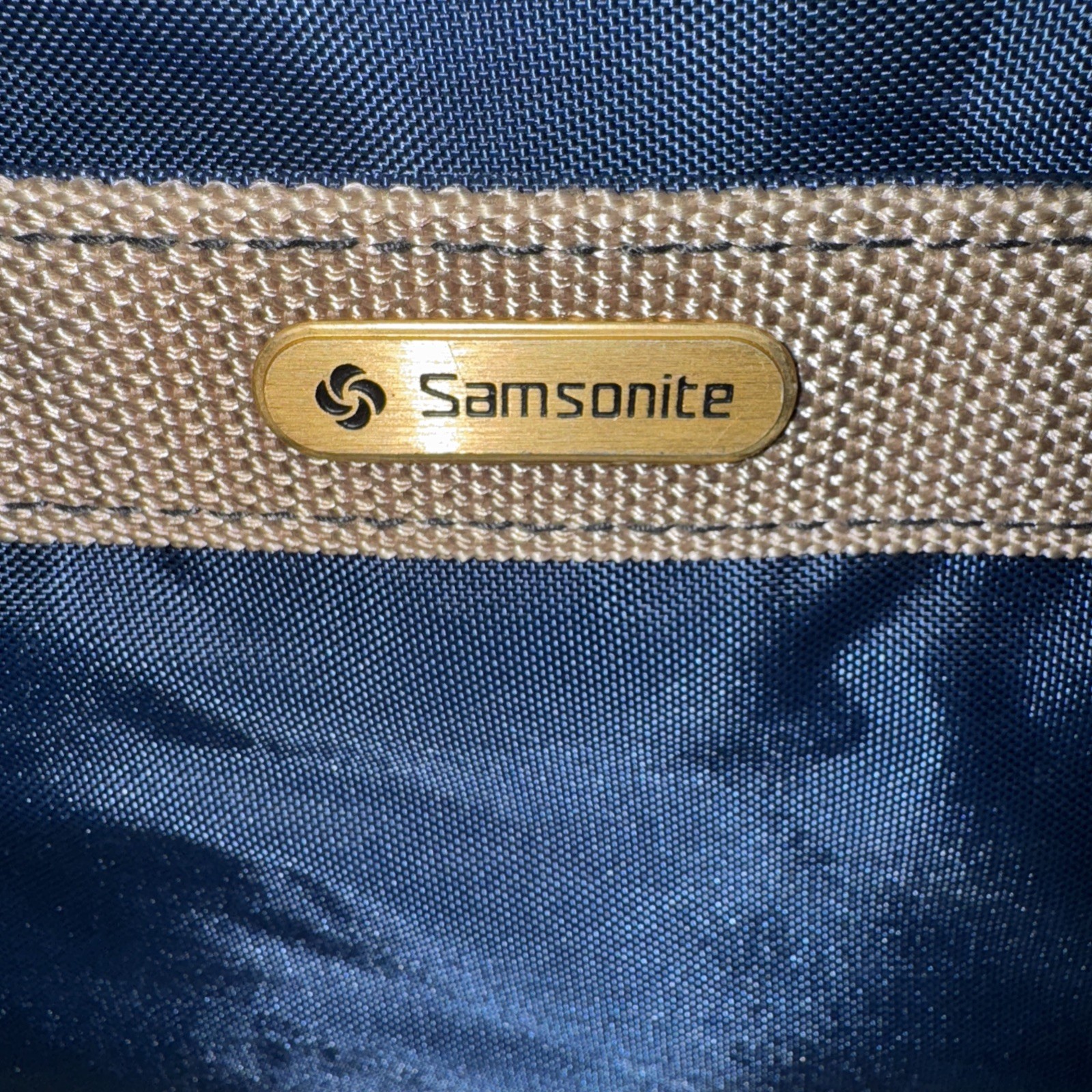 Vtg Samsonite Carrypak 78 Carry On Shoulder Messenger Bag Blue/Brown Pre Owned
