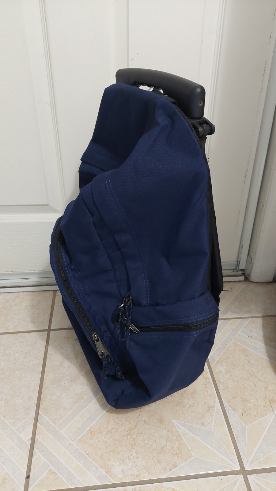 Vintage Spalding Rolling Backpack BLUE Large Sports Books Travel School