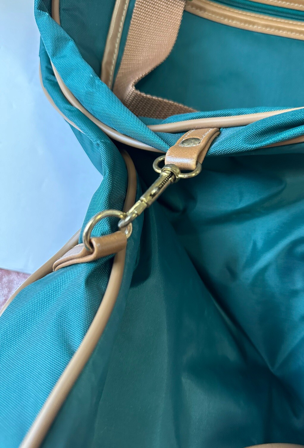 Vintage Jaguar Green Suit Garment Travel Bag