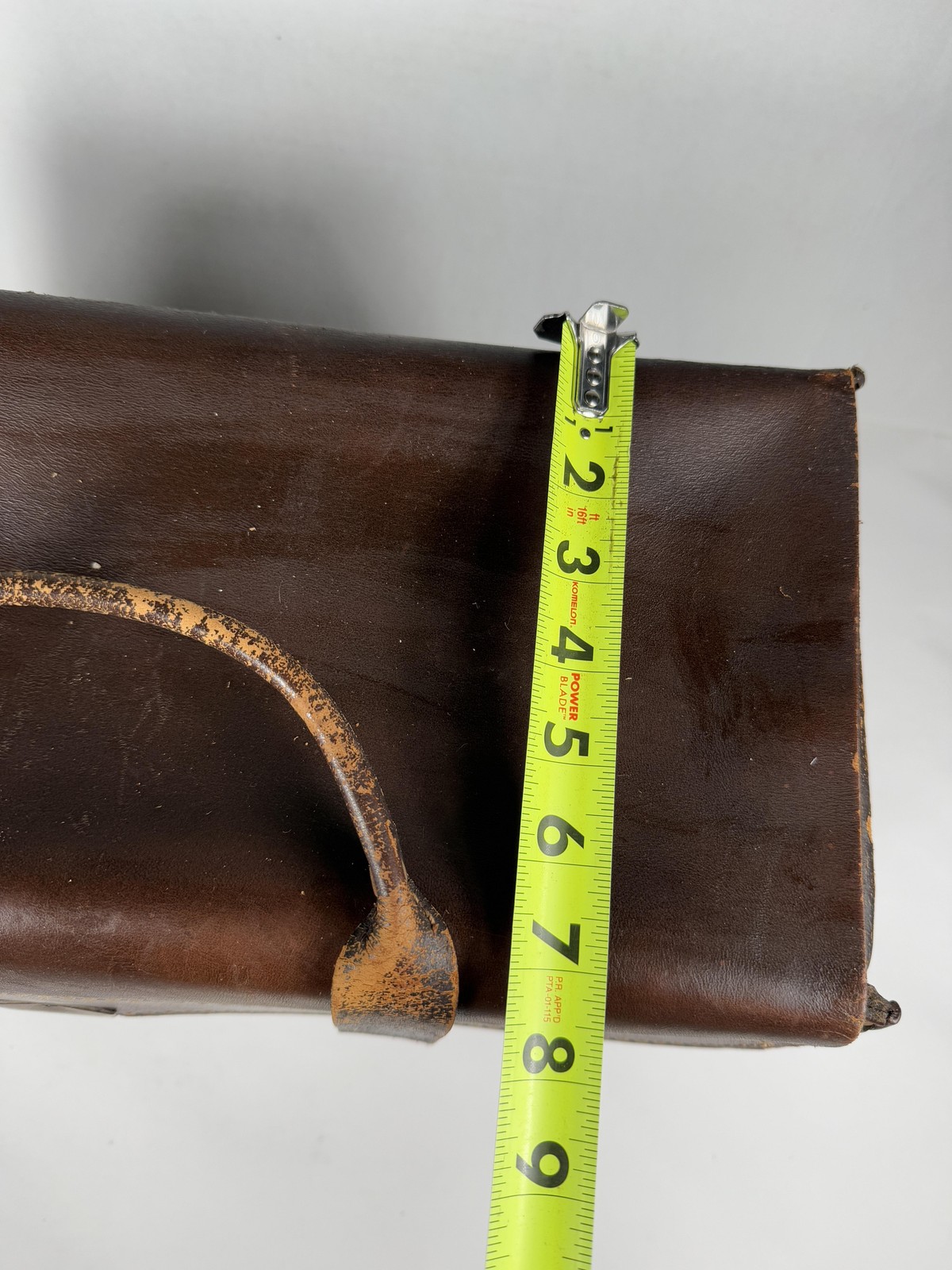 Vintage Brown Leather Doctor Bag Briefcase Top Handle Brass Lock Luggage