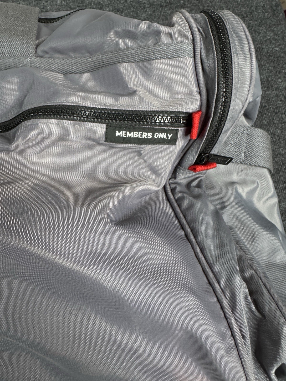 Vintage Members Only Duffel Crossbody Bag Suitcase Unisex Gray