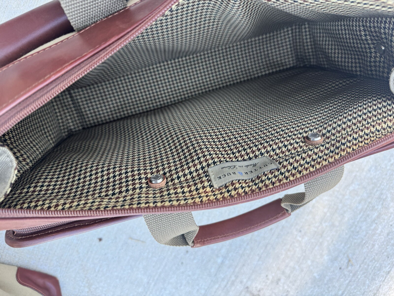 Vintage Cutter Buck Executive 3 Piece Briefcase & Weekender Duffel Bag Canvas