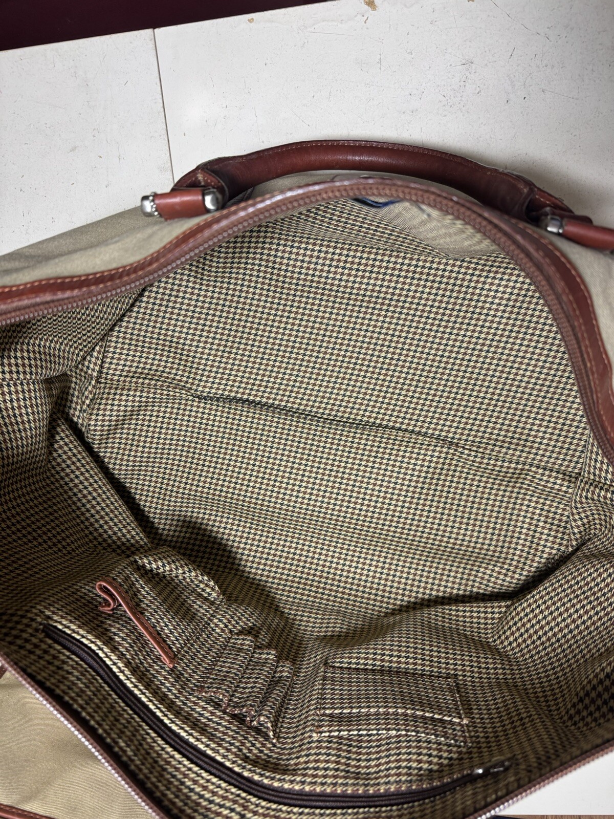 Vintage Cutter Buck Executive 3 Piece Briefcase & Weekender Duffel Bag Canvas