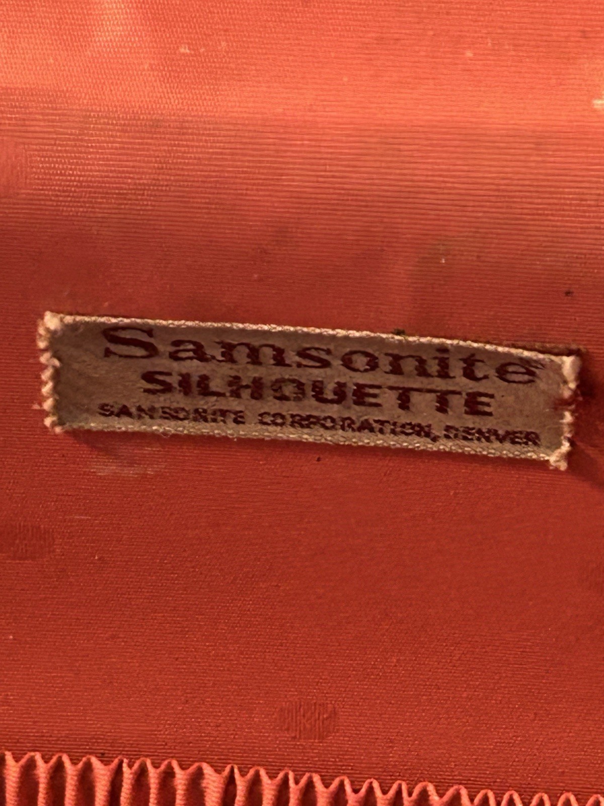 Vintage Red Samsonite Silhouette Vanity Train Luggage Cosmetic Case